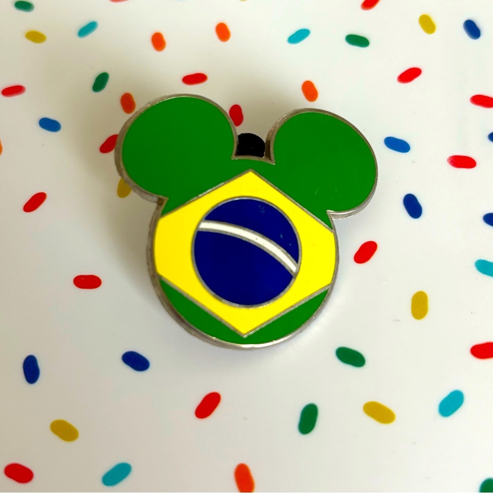 Mickey Mouse Brazil Flag Pin